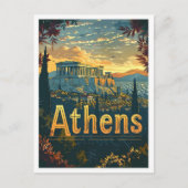 アテネギリシャクラシックレトロヴィンテージトラベル ポストカード (正面)