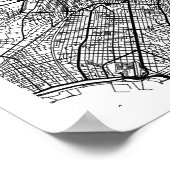 アテネギリシャミニマル通りの地図 ポスター (角)