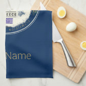 アテネギリシャレトロアクロポリスヴィンテージ土産 キッチンタオル (四つ折り)