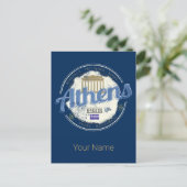 アテネギリシャレトロアクロポリスヴィンテージ土産 シーズンポストカード (スタンド正面)