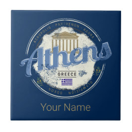 アテネギリシャレトロアクロポリスヴィンテージ土産 タイル