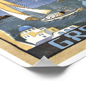 アテネギリシャヴィンテージギリシャ旅行ポスター ポスター (角)