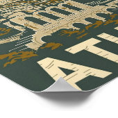 アテネギリシャヴィンテージ有名なトラベルプレイス ポスター (角)