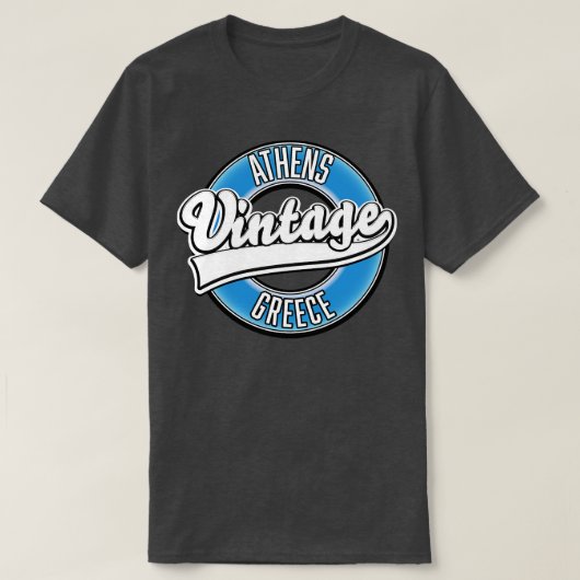 アテネギリシャヴィンテージ Tシャツ (デザイン正面)
