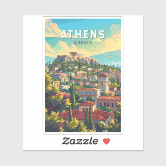 アテネギリシャ旅行アートヴィンテージ シール (シート)