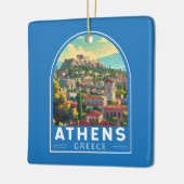 アテネギリシャ旅行アートヴィンテージ セラミックオーナメント (左)