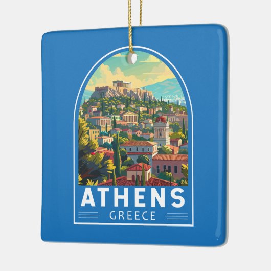 アテネギリシャ旅行アートヴィンテージ セラミックオーナメント (左)