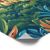 アテネギリシャ有名ヴィンテージトラベルプレイス ポスター (角)