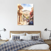 アテネギリシャ水彩画 キャンバスプリント (インサイチュ (寝室))