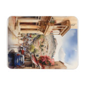 アテネギリシャ水彩画 マグネット (横)