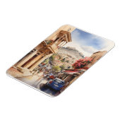 アテネギリシャ水彩画 マグネット (左側)