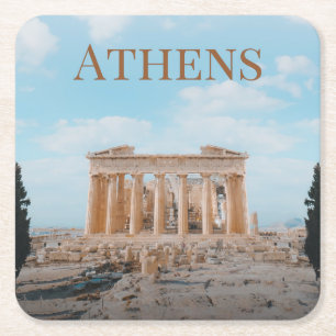 アテネギリシャ スクエアペーパーコースター