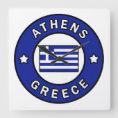 アテネギリシャ スクエア壁時計 (正面)