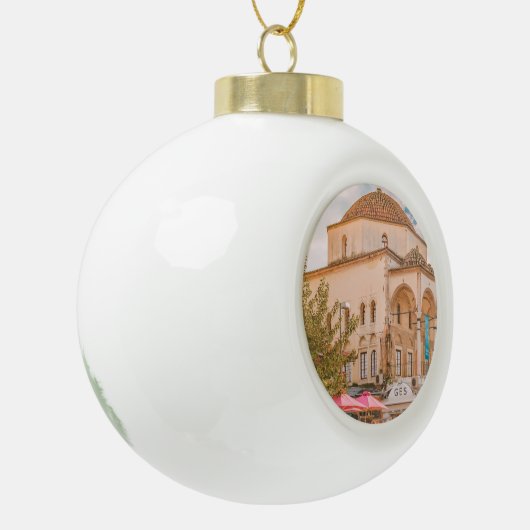 アテネギリシャ，モナスティラキスクエア セラミックボールオーナメント (左)