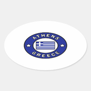 アテネギリシャ 楕円形シール