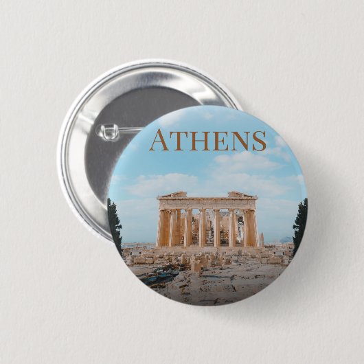 アテネギリシャ 缶バッジ (正面&裏面)