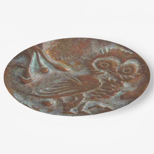 アテネフクロウ ペーパープレート (アングル)