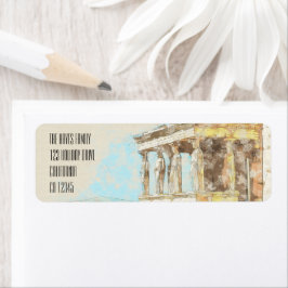 アテネヴィンテージ色絵葉書 ラベル