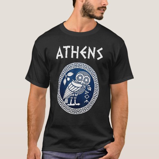 アテネ古代アテネのアテナのシンボル Tシャツ (正面)