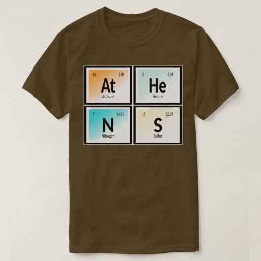 アテネ周期表 Tシャツ (デザイン正面)
