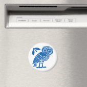 アテネ市国旗のシンボルエンブレムフクロウbi マグネット (インサイチュ (食洗機))