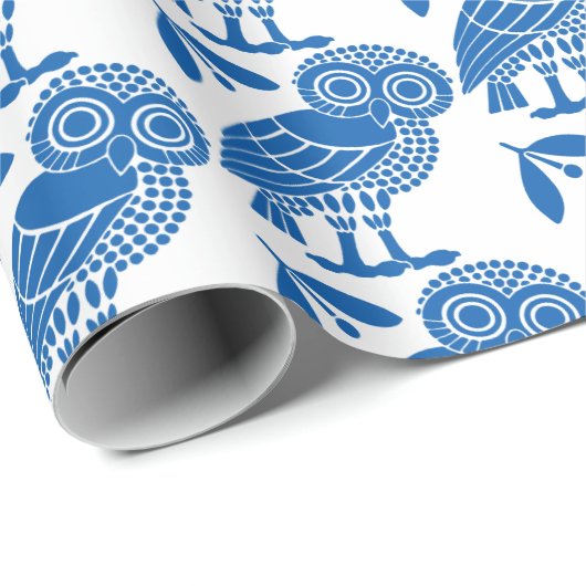 アテネ市国旗のシンボルエンブレムフクロウbi ラッピングペーパー (ロールコーナー)