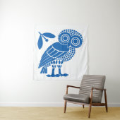 アテネ市自治体国旗の紋章フクロウ・ビ タペストリー (インサイチュ)