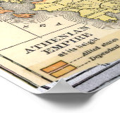 アテネ帝国地図(1899年) ポスター (角)