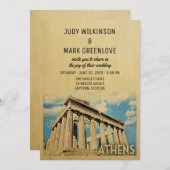 アテネ結婚式招待状ギリシャ 招待状 (正面/裏面)