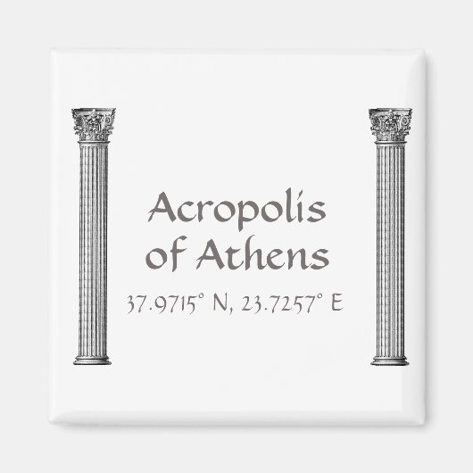 アテネ緯度アクロポリス マグネット (正面)