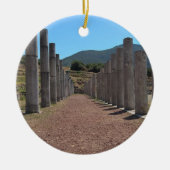 アテネ風光明媚なクリスマス装飾 セラミックオーナメント (正面)