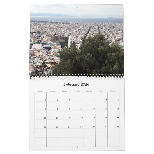 アテネ2025 カレンダー (2月 2026)