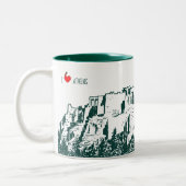 アテネ、ギリシャのアクロポリス ツートーンマグカップ (左)