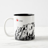 アテネ、ギリシャのアクロポリス ツートーンマグカップ (左)