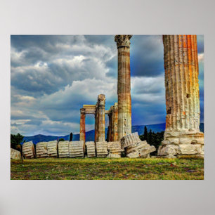 アテネ・ギリシャの古代遺跡 ポスター