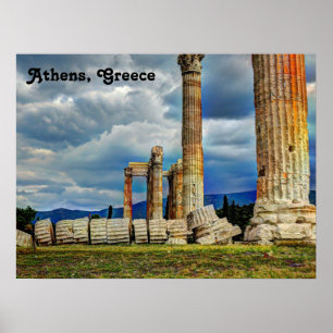 アテネ・ギリシャの古代遺跡 ポスター