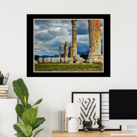 アテネ・ギリシャの古代遺跡 ポスター (ホームオフィス)