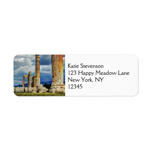 アテネ・ギリシャの古代遺跡 ラベル (正面)