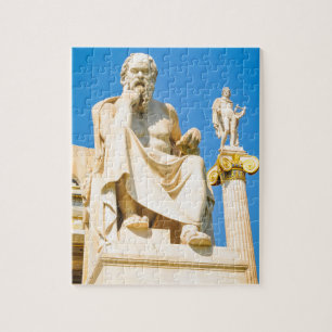 アテネ、ギリシャの哲学者の古代彫像 ジグソーパズル