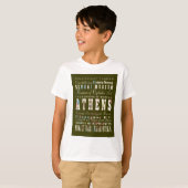 アテネ、ギリシャの魅力そして有名な場所 Tシャツ (正面フル)
