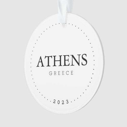 アテネ、ギリシャシンプル国際的旅行 オーナメント (正面)