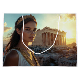 アテネ - ギリシャ ラージペーパーバッグ