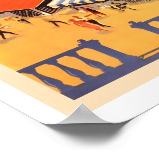 アテネ、ギリシャ・ヴィンテージ旅行 ポスター (角)