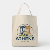 アテネ ギリシャ 古代ギリシャのパルテノン神殿 トートバッグ (裏面)