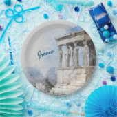アテネ ギリシャ 水彩画 遺跡 紙皿 (パーティー)