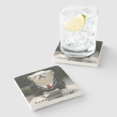 アテネ・ジョージア・コースター、ブルドッグスーツ ストーンコースター (横)