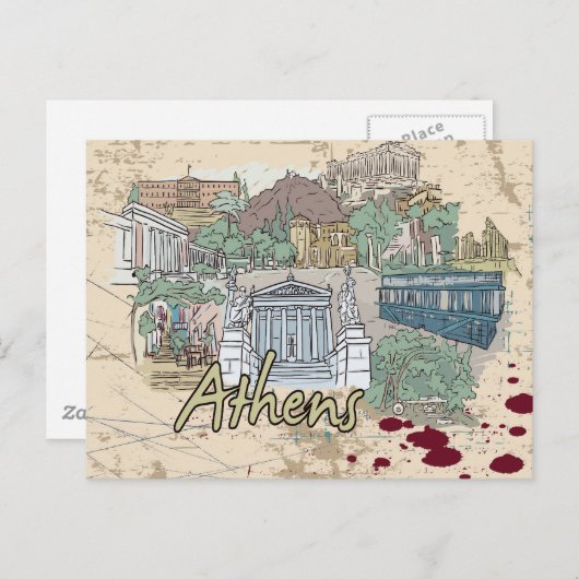 アテネ ポストカード (正面/裏面)