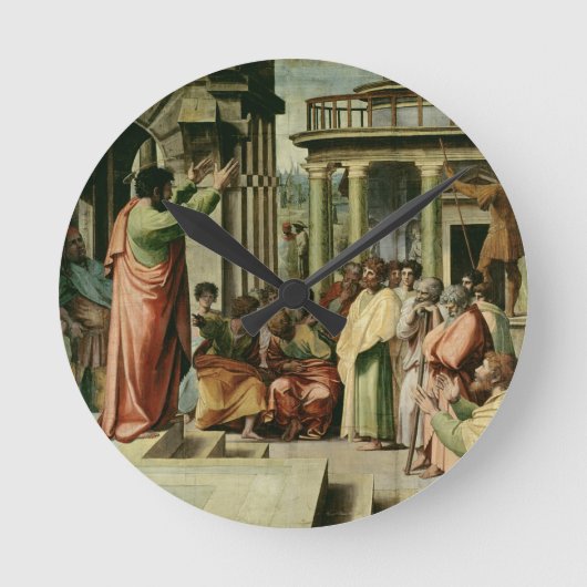 アテネ(Sistでのための漫画説教するセントポール ラウンド壁時計 (正面)