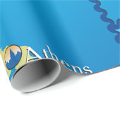 アテネGreece Travel Stampギリシャ国旗と地図 ラッピングペーパー (ロールコーナー)