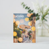 アテモダンネギリシャ旅行ヴィンテージ ポストカード (スタンド正面)